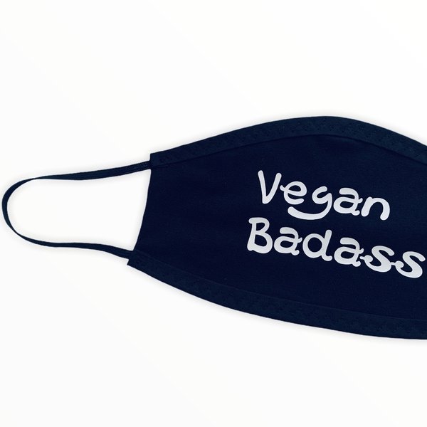 "Vegan Badass" Mund- und Nasenschutz aus 100% Bio Jersey