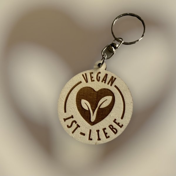 Schlüsselanhänger "Vegan ist Liebe"