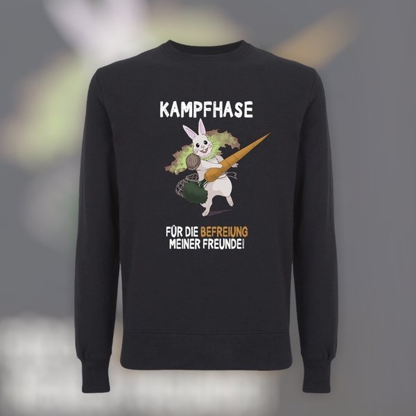 Unisex Sweatshirt „Kampfhase" Vegan, Bio & Fair