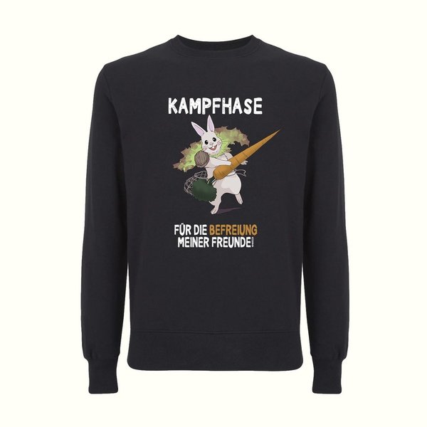 Unisex Sweatshirt „Kampfhase" Vegan, Bio & Fair