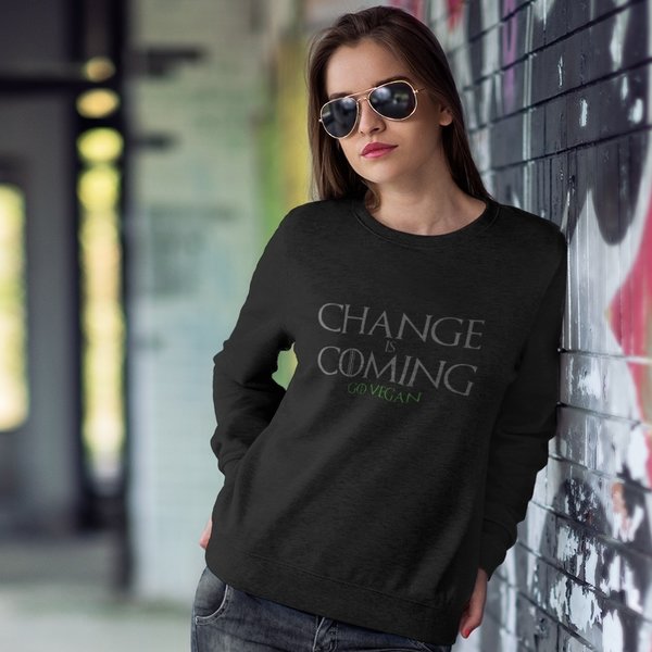 Unisex Sweatshirt „Change is coming - Go Vegan" vegan, fair & nachhaltig