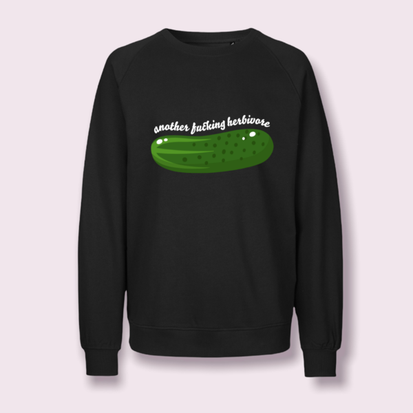 Unisex Sweatshirt „another fucking herbivore" vegan, fair & nachhaltig