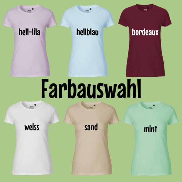 "Langohrliebe" Frauen V-Neck oder Rundhals - vegan, nachhaltig&fair (div. Farben)