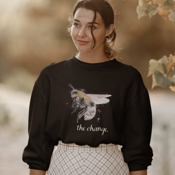 Unisex Sweatshirt „BEE the change" vegan, fair&nachhaltig