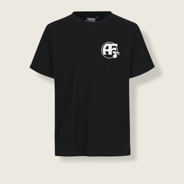 "Animals First" Unisex T-Shirt (schwarz) vegan, nachhaltig&fair (beidseitiger Druck)