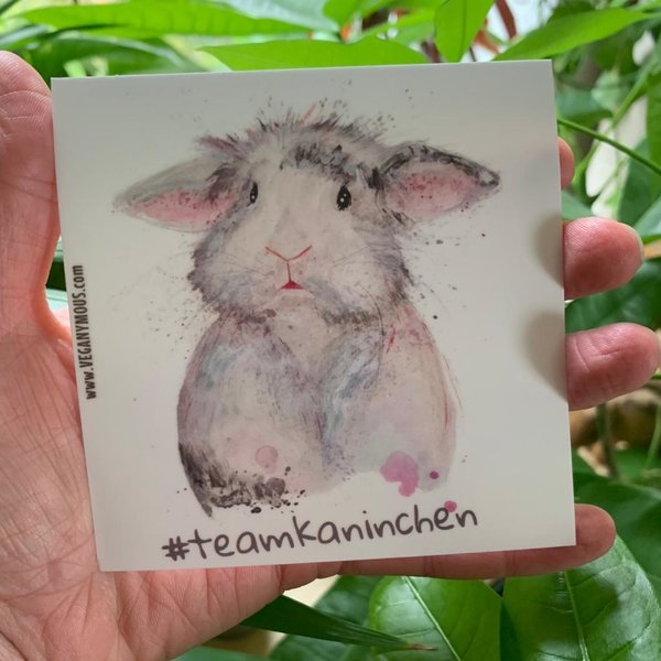 "#teamkaninchen" - Sticker vegan