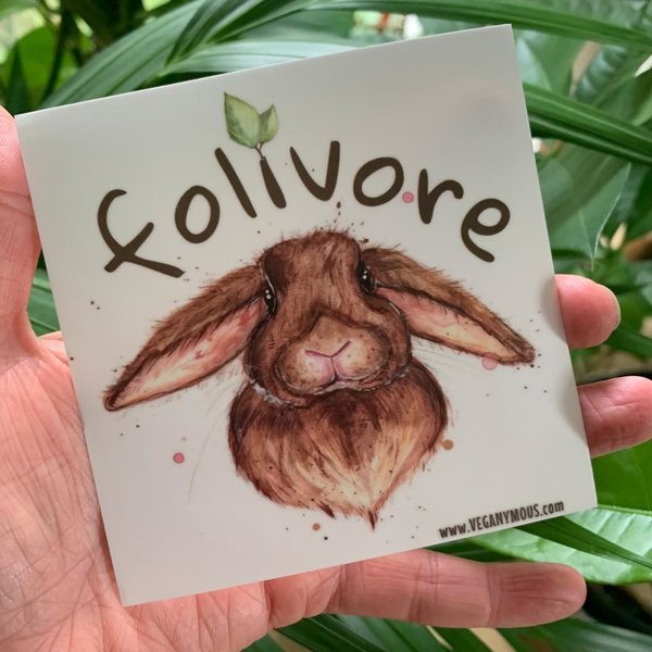 "Folivore" - Sticker vegan