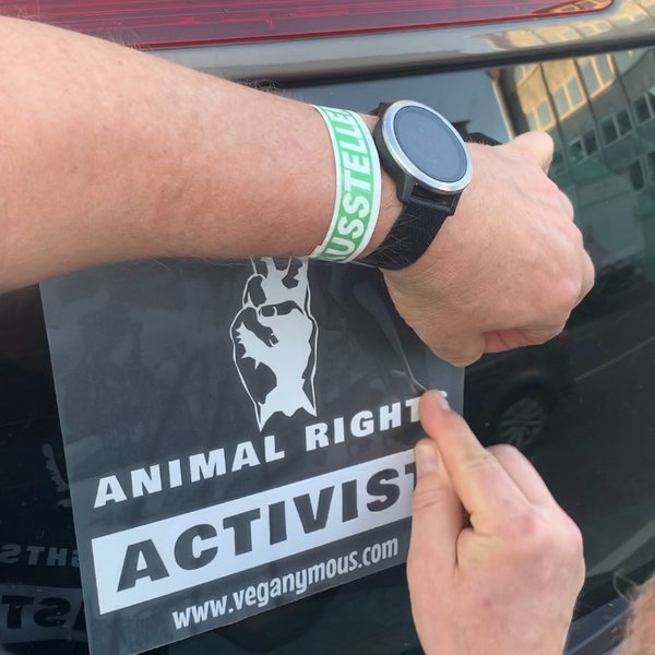 Heckscheiben- Autoaufkleber "Animal Rights Activist"