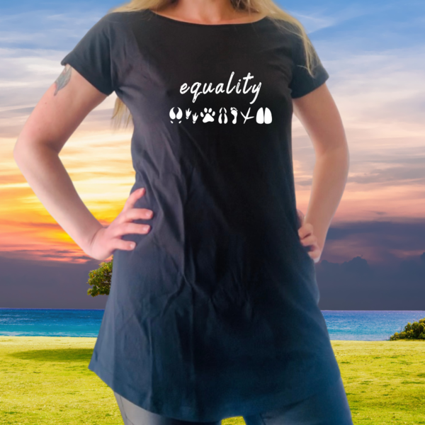 "Equality" Loose Fit Dress - vegan, nachhaltig&fair (schwarz)