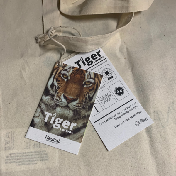 vegane & faire Einkaufstasche aus Bio Baumwolle "Ich denke, also bin ich vegan"