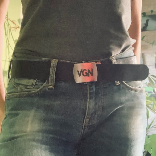 Veganymous "buckle up" - Veganer Gürtel aus Korkleder 4cm breit (ANIMAL RIGHTS & VGN)