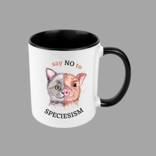 7er Set Keramik Tassen - gegen Speziesismus (versch. Farben zur Auswahl)
