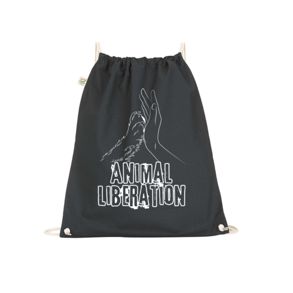 100% Bio Baumwolle Gym Bag  "Animal Liberation"